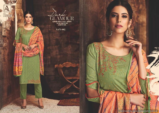 Alok Raagaa Pure Cotton Heavy Look Designer Dress Material